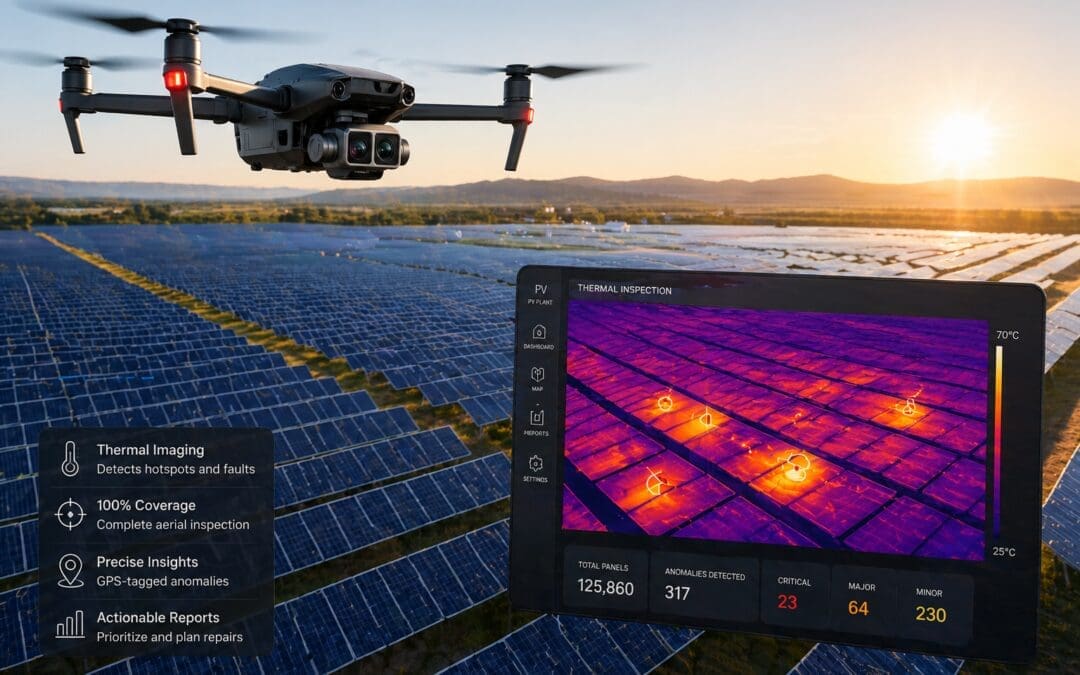 Thermal Drone Inspections for Solar PV: Identifying Faults at Scale